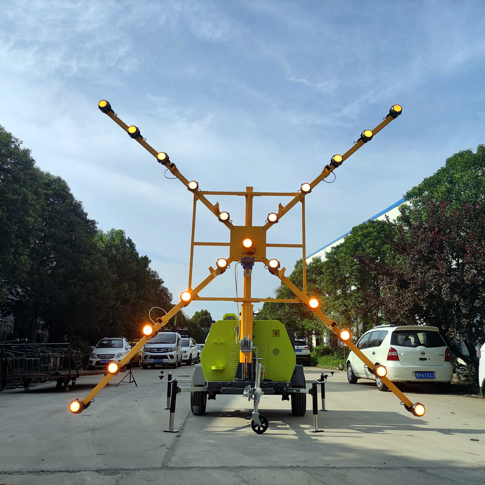 拖車式移動(dòng)照明車 機(jī)場(chǎng)跑道關(guān)閉預(yù)警標(biāo)志燈塔4TN4000B